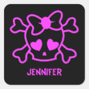 Search for girly skull stickers Black