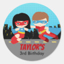 Search for superhero party stickers Boy