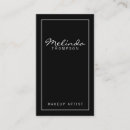Search for simple black and white business cards Makeup artist