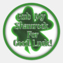 Search for good luck shamrock stickers Four leaf clover