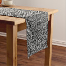 Search for ethnic table runners Black and white