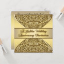 Search for 50th square square wedding anniversary invitations Golden