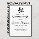 Search for black and white sweet 16 invitations Modern