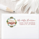 Search for holiday greetings return address labels traditional