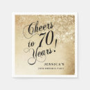 Search for 70th birthday napkins Elegant