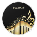 Search for music notes knobs and pulls Gold