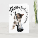 Search for funny guitar birthday cards Cat
