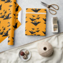 Search for flying bats wrapping paper Scary