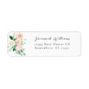 Search for peach flowers return address labels Modern