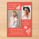 Search for red and white graduation invitations Modern
