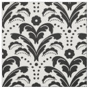 Search for black and white damask fabric Retro