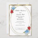Search for red white and blue wedding invitations Modern