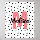 Search for black white wall nursery posters Initial