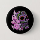 Search for sugar skull badges Dia de los muertos