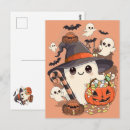 Search for kawaii ghosts postcards Trick or treat