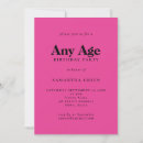 Search for any age birthday invitations Simple