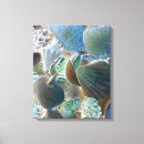 Search for shells canvas prints Aqua