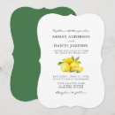 Search for rustic italian wedding invitations Watercolor lemon