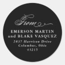 Search for round stickers return address labels Black and white