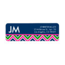 Search for navy chevron return address labels Modern