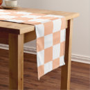 Search for orange and white table runners Chequered