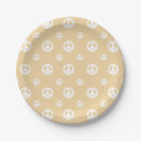 Search for peace sign paper plates Groovy