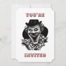 Search for clown halloween invitations Retro