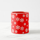 Search for red white snowflakes mugs Xmas