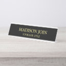 Search for black and gold name plates Business
