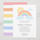 Search for sunshine and rainbows invitations Pastel