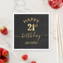 Search for happy 21st birthday napkins Modern
