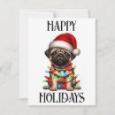 Search for pug christmas cards Xmas