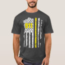 Search for 911 dispatcher tshirts Thin gold line