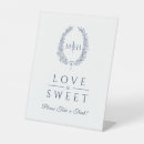 Search for love is sweet wedding signs Navy blue