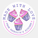 Search for cute cupcake stickers Made with love