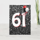 Search for 61st birthday cards Red