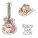 Search for pink guitar stickers For her