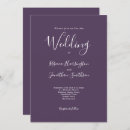Search for purple and white wedding invitations Traditional