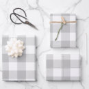 Search for grey plaid wrapping paper Gingham