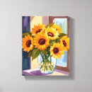 Search for sunflower canvas prints Watercolor