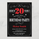 Search for chalkboard birthday invitations Black and white