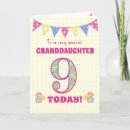 Search for granddaughter 9th birthday cards For kids