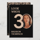 Search for glitter 30th birthday invitations Typography