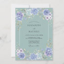 Search for green hydrangea wedding invitations Watercolor