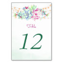 Search for succulent table cards Bohemian