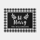 Search for black and white checkered doormats Family