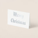 Search for silver christmas cards Real foil
