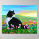 Search for tuxedo art Black and white cat