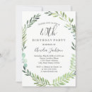 Search for green wreath invitations Leaf