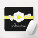Search for yellow daisies mousepads Feminine